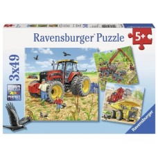 49 pc Ravensburger Puzzle - Giant Vehicles 3x49 pc